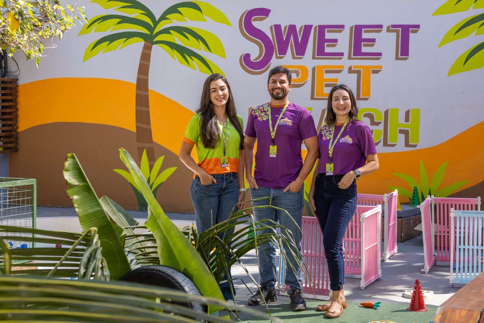Dra. Bárbara, Alexandre e Bruna — fundadores da Sweet Pet